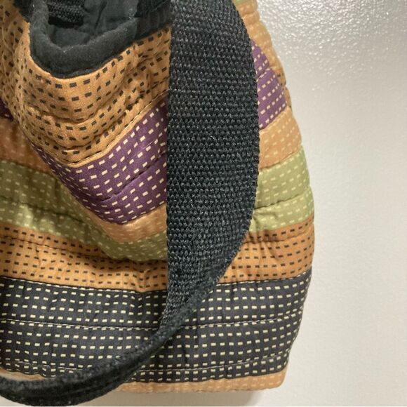 RAINBOW Quilted Small Tote Bag Lined with Straps 11 x 8 x 3 inches - Picture 9 of 11